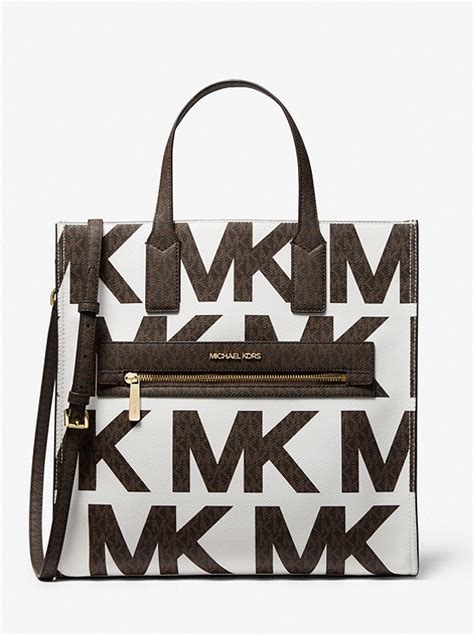 kenly large logo tote bag michael kors|mk kenly tote.